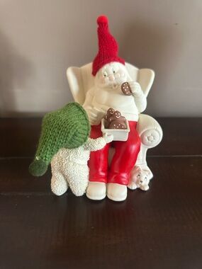 Dept 56 “Cookies with Santa” #4051909.  Hand painted porcelain. Limited edition.